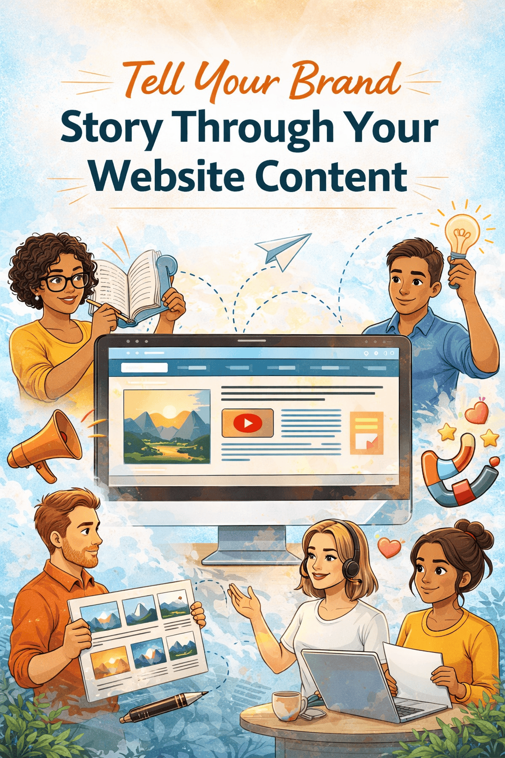 Brand story through website content