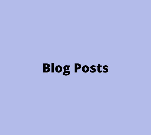 Blog Posts