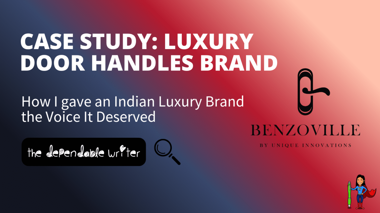 Experienced Indian freelance copywriter working on a laptop near Kerala backwaters with text overlay: 20 Years. 30 Industries. One Copywriter Who Delivers.